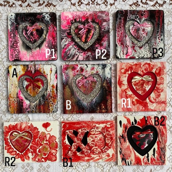 P3 Hand painted Valentines ❤️ the Ku’uipo Series “my sweetheart”in Hawaiian - Picture 2 of 4